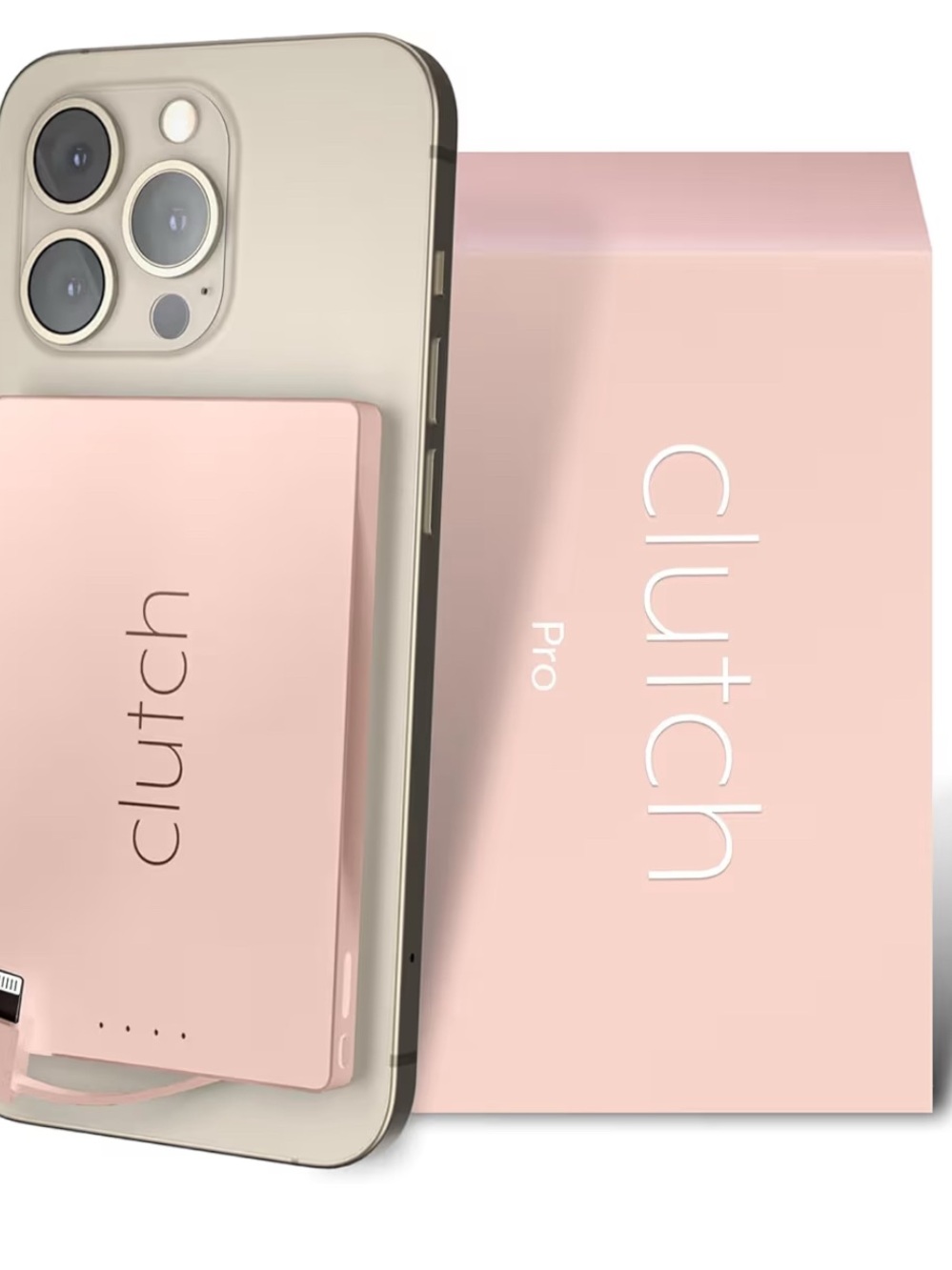Like New Pink Clutch Portable Power Bank / TSA Approved Travel Charger USB-C